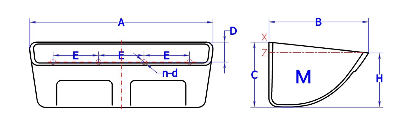 Media de la serie M CUBO DE TIPO DE LA MEDIA （HDPE Y NYLON）